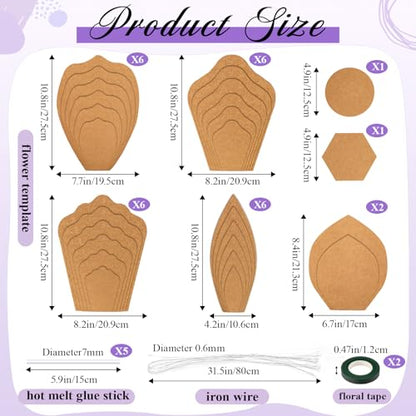 6 Colors Crepe Paper Kit 17 x 98 Inch, Purple and Green Series - color: Purple and Green Series