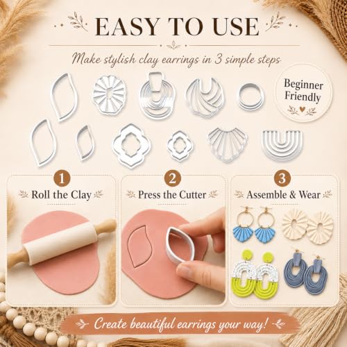 11PCS Boho Polymer Clay Cutters Set - color: Bohemia-12pcs
