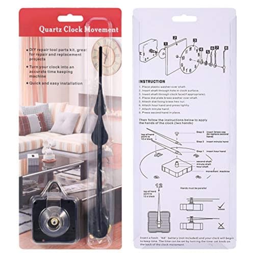 Hicarer High Torque Clock Movement Mechanism with 230 mm/ 9.1 Inch Long Hand - size: 31 mm