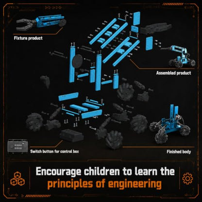 VANLINNY Robot Arm,STEM Project for Boys Age 8-12,Robotic Kit for Aged 12-16,Educational Science Kits for Kids, Building Experiment Robotics Set Project Gifts for 8 9 10 11 12 Years Old Teens