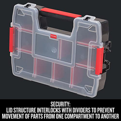 CRAFTSMAN 10-Compartment Small Tool Storage Organizer, Plastic (CMST14021) - size: 1 Count (Pack of 1), style: Small Organizer