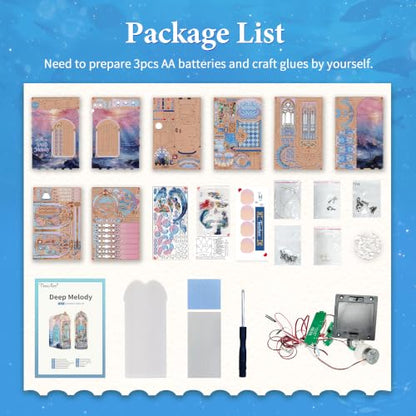 Tonecheer Book Nook Kit DIY Miniature House Wooden 3D Puzzle - Deep Melody - color: Deep Melody