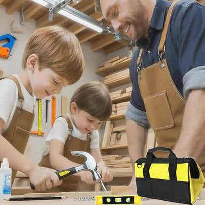 38-Piece Kids Real Tool Set with Tool Bag & Woodworker Apron, Hand Saw, Children Construction Tools for Ages 6+, Boys & Girls Birthday Gift for DIY Building and Woodworking