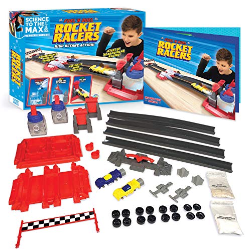Be Amazing! Toys Science to The Max DIY Rocket Car Science Experiment for Kids & Teens - STEM Chemistry Kit for Boys and Girls - Make Your Own Water Rocket with Race Track for Ages 8+