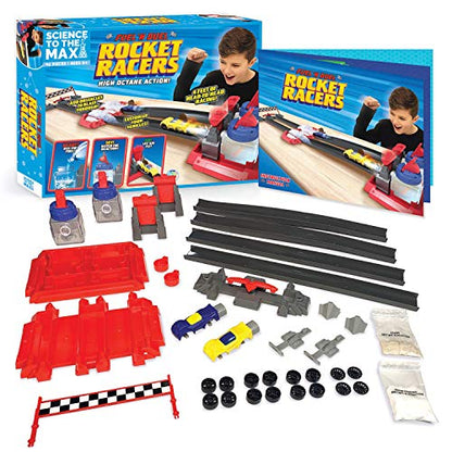Be Amazing! Toys Science to The Max DIY Rocket Car Science Experiment for Kids & Teens - STEM Chemistry Kit for Boys and Girls - Make Your Own Water Rocket with Race Track for Ages 8+
