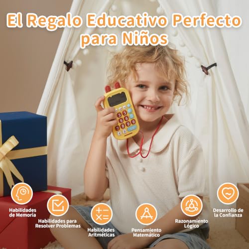 alilo Math Games for Kids Ages 5-12, Portable Spanish Math Toys for Travel - color: Yellow-spanish