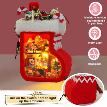3D Wooden Book Stand Puzzle DIY Dollhouse Wood Nook Model Building Kit with LED Light for Adults to Build Creativity Christmas Halloween - color: Th56