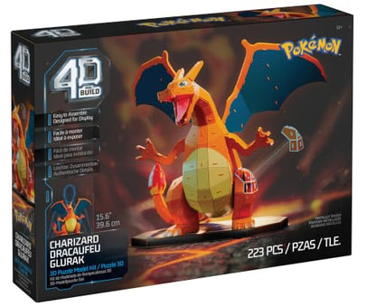 4D Build Pokémon Charizard 3D Puzzle Model Kit, Desk Décor, Shelf Display - style: Charizard 223 pcs