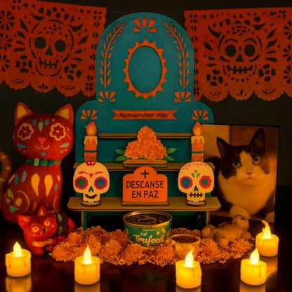 3-Tier Dia De Los Muertos Altar Ofrenda Kit, Wooden Day of The Dead Altar - size: 3-Tier Solecito Altar