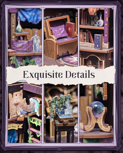 Cutefun Book Nook Kit - DIY Miniature Dollhouse Kit for Adults and Teens - color: The Astrology Bookshop