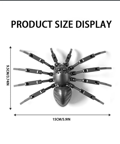 Spider Action Figure – 3D Printed Movable Multi-Jointed Collectible Model with Suction Cup (Assembly Required) - color: Multi-color Spider