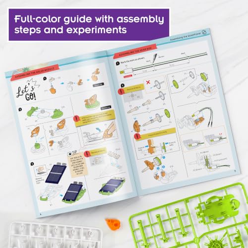 Thames & Kosmos SolarFlower Purple Majestic STEM Kit | Build a Motorized Solar-Powered Flower with Spinning, Colorful Petals, Educational Gift for Kids Ages 8+, Adults - color: Purple