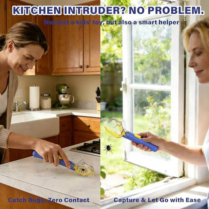 Bug Catcher for Kids with 6X Magnifier, STEM Exploration Toys, 2 Pack Blue
