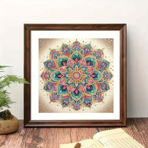 Mandala Flower Special Shaped Diamond Art Kits For Adults,DIY Wall Art Kits - color: YP028