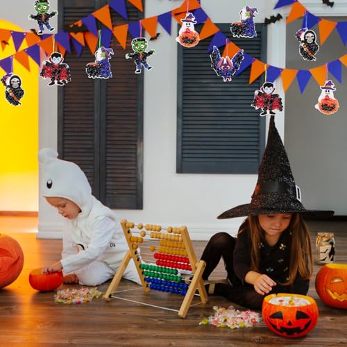 Fennoral 24 Pack Halloween Poke in Art Craft Kit for Kids - color: 24 Halloween