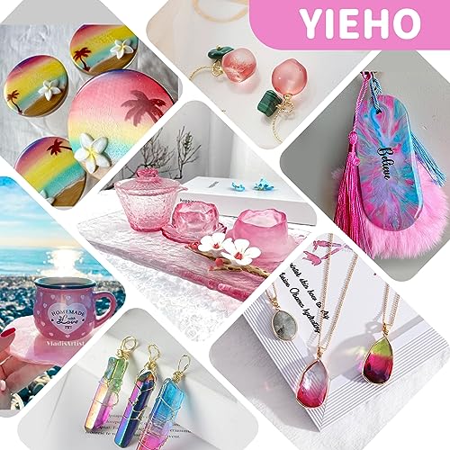 YIEHO UV Resin 500g -Bulk Upgraded Crystal Clear Hard UV Fast Curing Epoxy Resin Supplies for Craft Jewelry Making - size: 500g