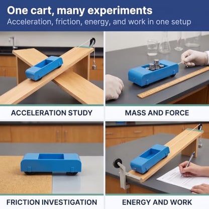 United Scientific™ Hall's Carriage for Physics, Newton's Law, Science Lab