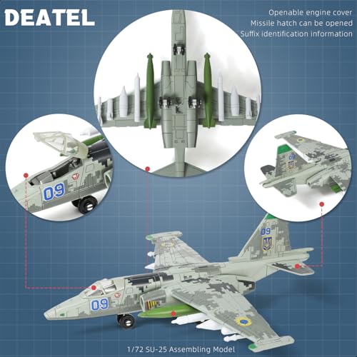SEBUNAS 1:72 Scale SU-25 Frogfoot Quick Plastic Assembly Model Kit - color: 05.SU-25