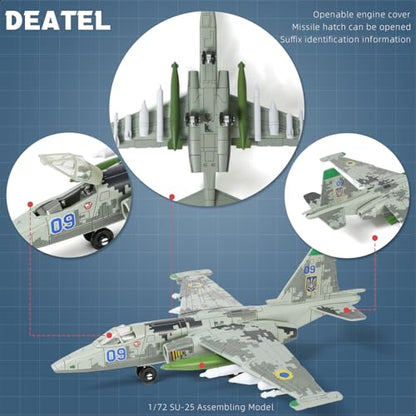 SEBUNAS 1:72 Scale SU-25 Frogfoot Quick Plastic Assembly Model Kit - color: 05.SU-25