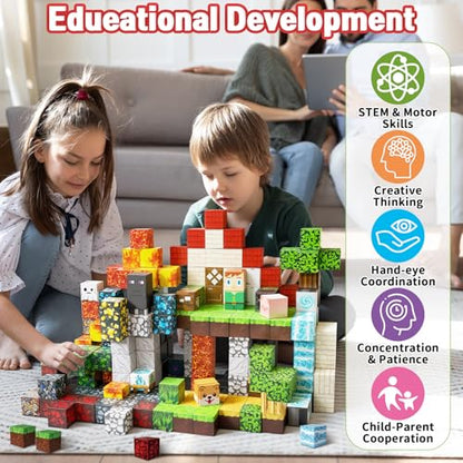 Intoypad 300PCS Magnetic Blocks, Magnetic Building Tiles STEM Toys for Kids - style: 300Pcs