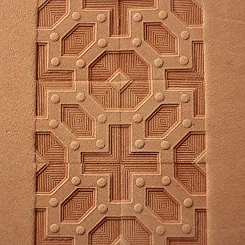 DandS ltd Leather Stamp Tool, Geometric, Professional Steel Craft Tool for Leatherworking, Embossing, Carving & Stamping Leather Projects, Belts, Wallets & DIY Projects Compatible with Mallet #363
