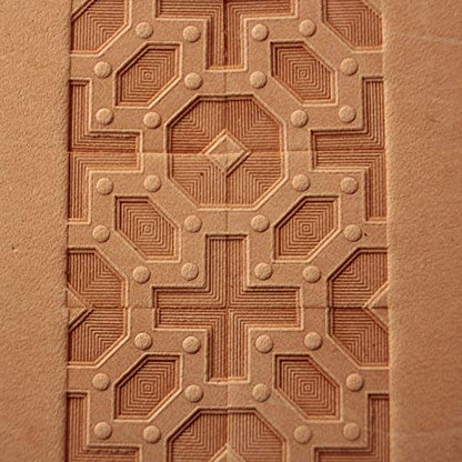 DandS ltd Leather Stamp Tool, Geometric, Professional Steel Craft Tool for Leatherworking, Embossing, Carving & Stamping Leather Projects, Belts, Wallets & DIY Projects Compatible with Mallet #363