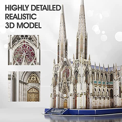 CubicFun 3D Puzzle for Kids St. Patrick's Cathedral New York, 117 Pieces - style: 1 USA | St. Patrick's Cathedral