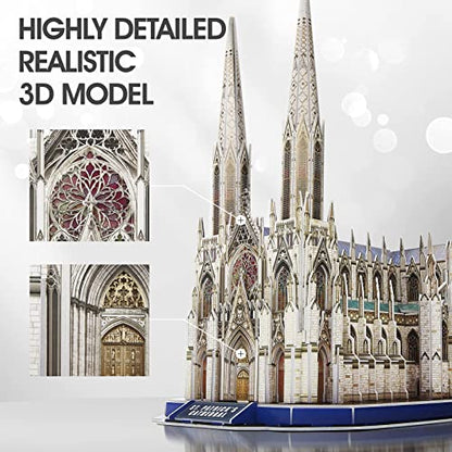 CubicFun 3D Puzzle for Kids St. Patrick's Cathedral New York, 117 Pieces - style: 1 USA | St. Patrick's Cathedral