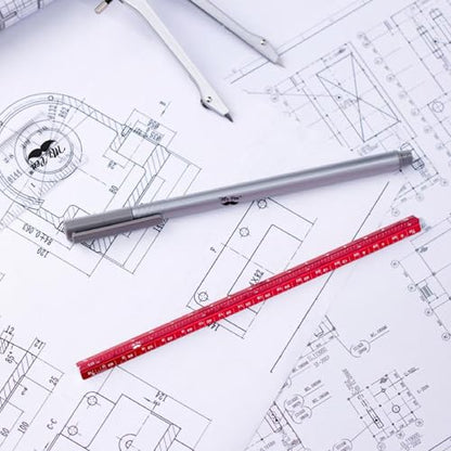 Mr. Pen- 6 Inch Pocket Size Ruler, 2 Pack, Small Architectural Scale - color: A. Black & Red