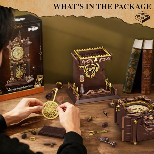 JAKI Vintage Swing Clock Building Blocks Set for Adults