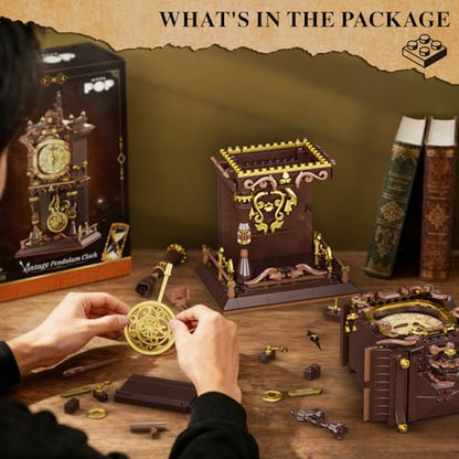 JAKI Vintage Swing Clock Building Blocks Set for Adults