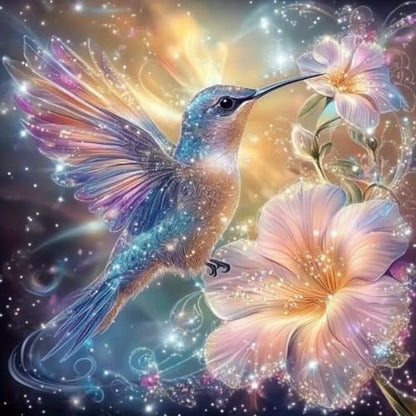 Diamond Art Kits for Adults,Hummingbird Flower Diamond Painting Kit - color: KM1241-1