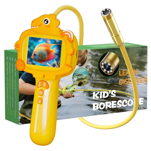 Kids Borescope Camera with Light, STEM Educational Toy, Orange - color: Orange