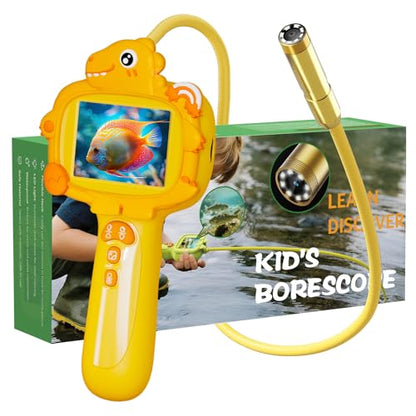 Kids Borescope Camera with Light, STEM Educational Toy, Orange - color: Orange