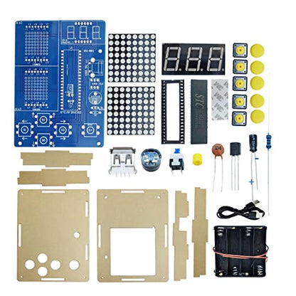 Gikfun Soldering Practice Kit with 4 Retro Games - DIY Electronics Project for STEM Learning, School, Home w/ Acrylic Case EK1987 - size: Medium