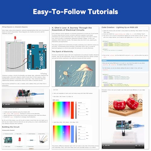 SunFounder Beginner's Lab Starter Kit with Original Arduino Uno R3 REV3 Multimeter 34 Projects 40+ Video Courses Breadboard, RoHS Compliant, for Beginners & Engineers