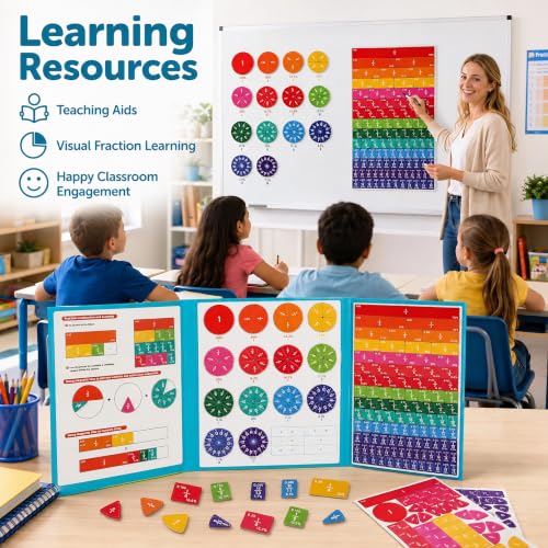 Extra Large Magnetic Fraction Manipulatives Math Visual Aids For Students