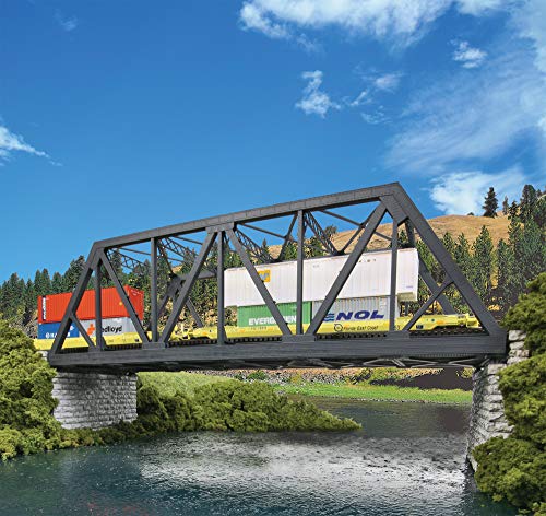 Walthers Cornerstone Modernized Double-Track Railroad Truss Bridge 933-4510 HO Scale Model Railroad - Structure Kit - style: Modernized Double-Track Railroad Truss Bridge