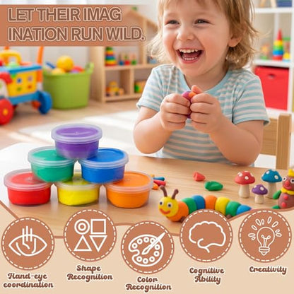 VioraWhite 72 Pcs Air Dry Clay 2.4lb Modeling Clay Kit, Mixed Colors - color: Mixed Colors