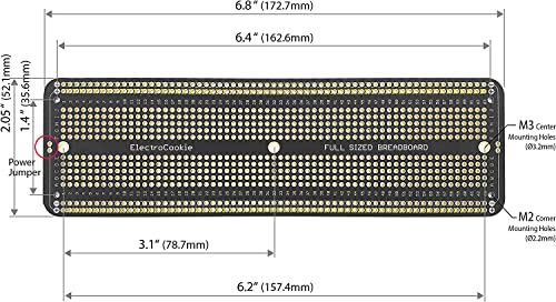 ElectroCookie Large PCB Prototype Board Kit Solderable Breadboards for Electronics Projects Compatible for DIY Arduino Soldering Projects, Gold-Plated (6 Multi-Pack, Black)