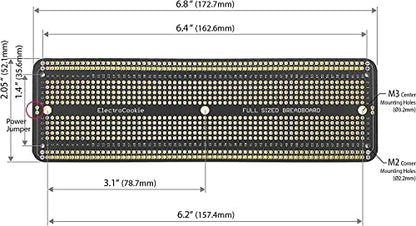 ElectroCookie Large PCB Prototype Board Kit Solderable Breadboards for Electronics Projects Compatible for DIY Arduino Soldering Projects, Gold-Plated (6 Multi-Pack, Black)