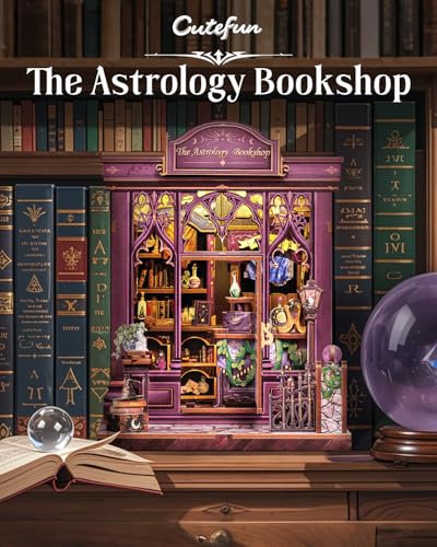Cutefun Book Nook Kit - DIY Miniature Dollhouse Kit for Adults and Teens - color: The Astrology Bookshop