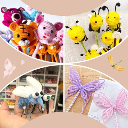 100 PCS Pipe Cleaners Craft, Light Brown Pipe Cleaners Bulk, Chenille Stem - color: Beige