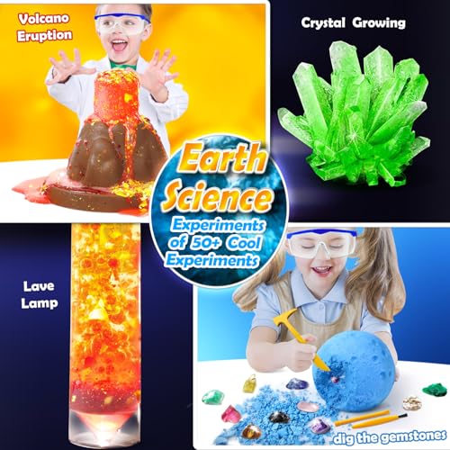 UNGLINGA 50+ Science Lab Experiments Kit for Kids, STEM Activities - style: science kits with 50+ experiments