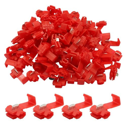 Red Snap Electrical Wire Connectors, 100 Pack