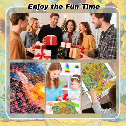 VeGuude Diamond Art Kits for Adults Sunflower Diamond Painting Kits 12*12In - color: DP04897