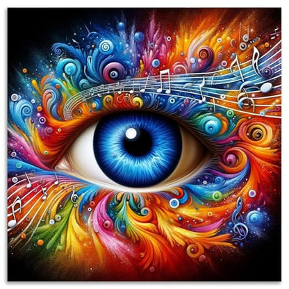Kalonyth Eye Diamond Art Kits for Adults Beginners 14x14 in, DIY Craft Gift - color: DP-US16