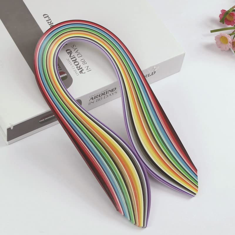 ODETOJOY Quilling Paper Strips 3mm 5mm 10mm 7mm 26 Colors DIY Origami Paper Quilling Art Length 39cm (1040pc 3/5/7/10mm Set) - size: 1040pc 3/5/7/10mm set
