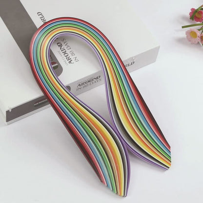 ODETOJOY Quilling Paper Strips 3mm 5mm 10mm 7mm 26 Colors DIY Origami Paper Quilling Art Length 39cm (1040pc 3/5/7/10mm Set) - size: 1040pc 3/5/7/10mm set