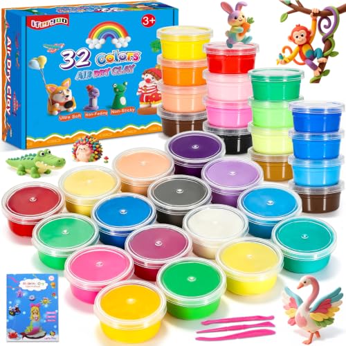 ifergoo Air Dry Clay Kit - 32 Colors Magic Foam Modeling Clay for Kids - color: 32 Colors